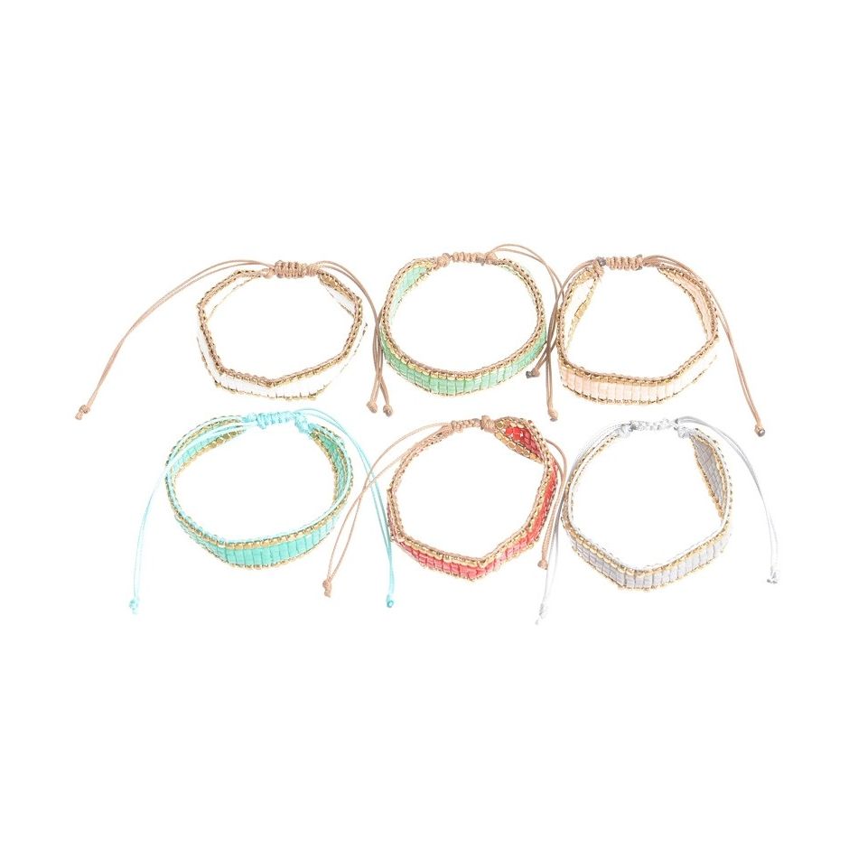 PULSERA MACRAMÉ ABALORIOS