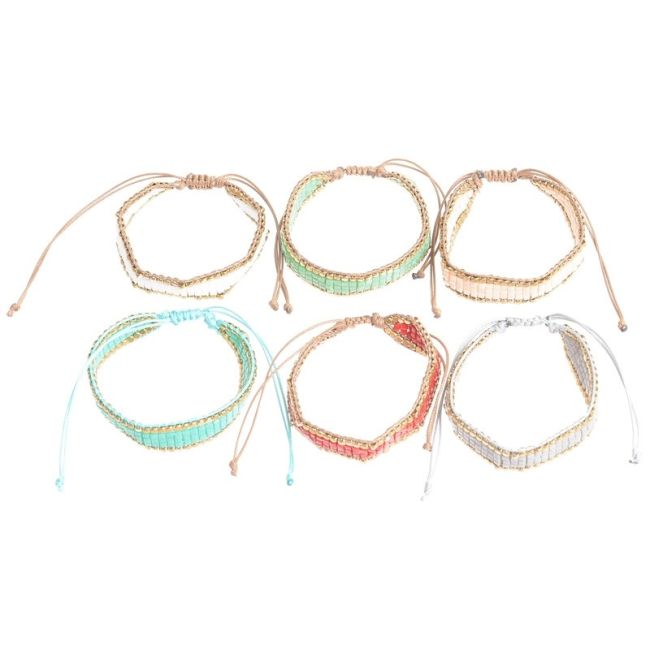 PULSERA MACRAMÉ ABALORIOS