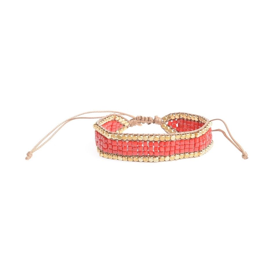 PULSERA MACRAMÉ ABALORIOS