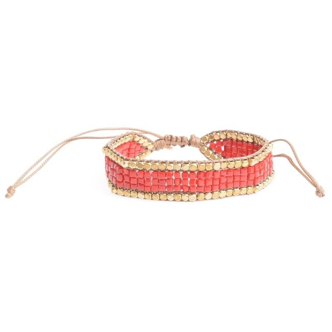 PULSERA MACRAMÉ ABALORIOS