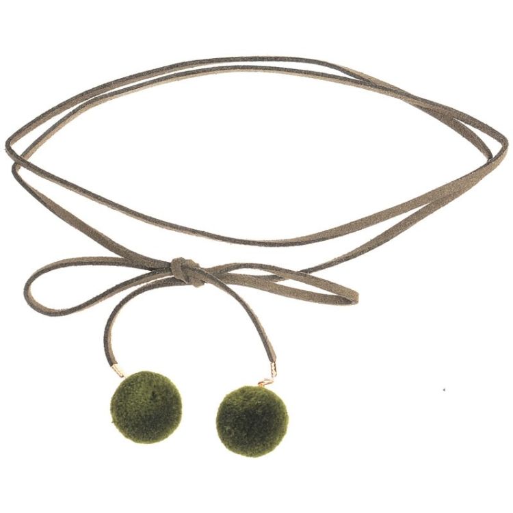 CHOKER POMPONES COLGANTES