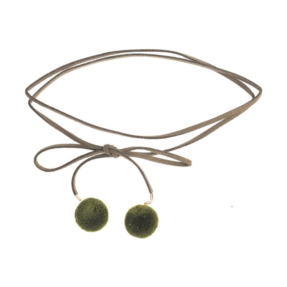 HANGING POMPOM CHOKER