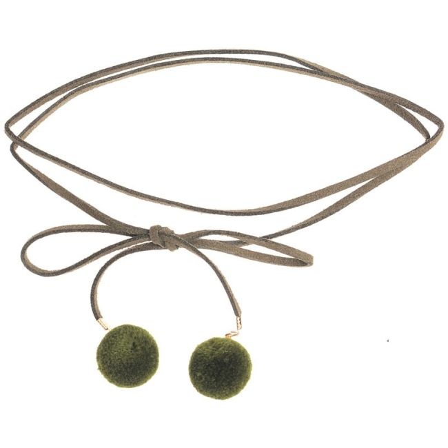 CHOKER POMPONES COLGANTES