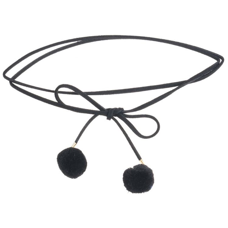 CHOKER POMPONES COLGANTES 2