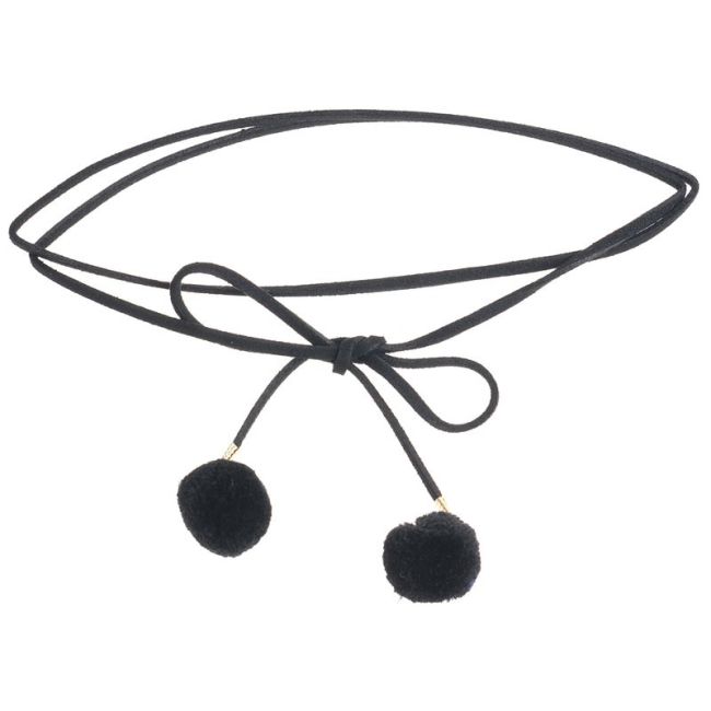 HANGING POMPOM CHOKER