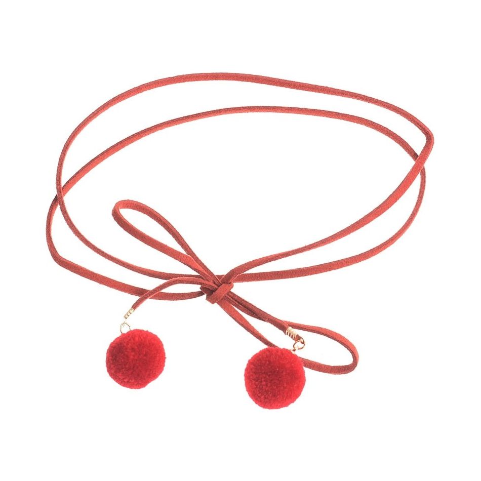 CHOKER POMPONES COLGANTES