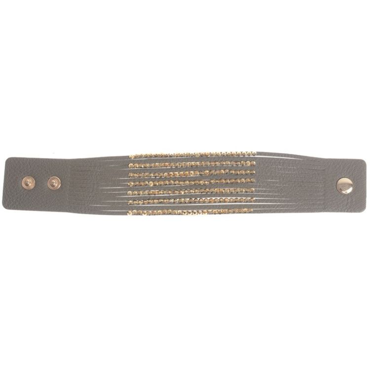 IMI BRACELET. CRYSTAL LEATHER