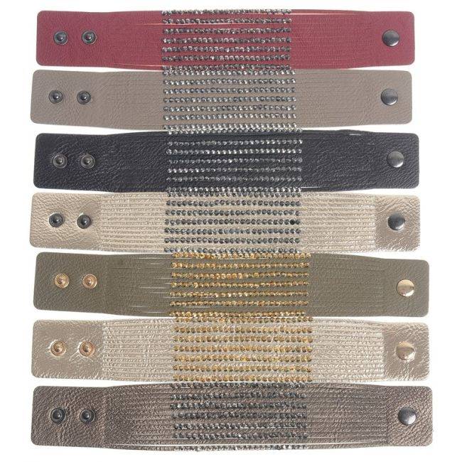 IMI BRACELET. CRYSTAL LEATHER