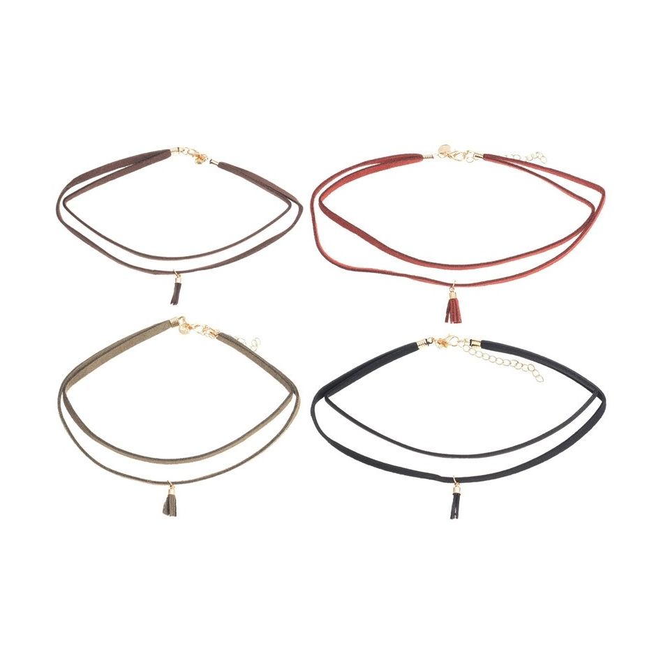 CHOKER DOBLE ANTELINA BORLA COLGANTE