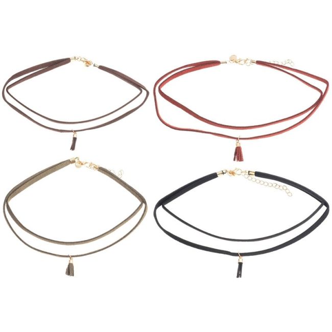 CHOKER DOBLE ANTELINA BORLA COLGANTE