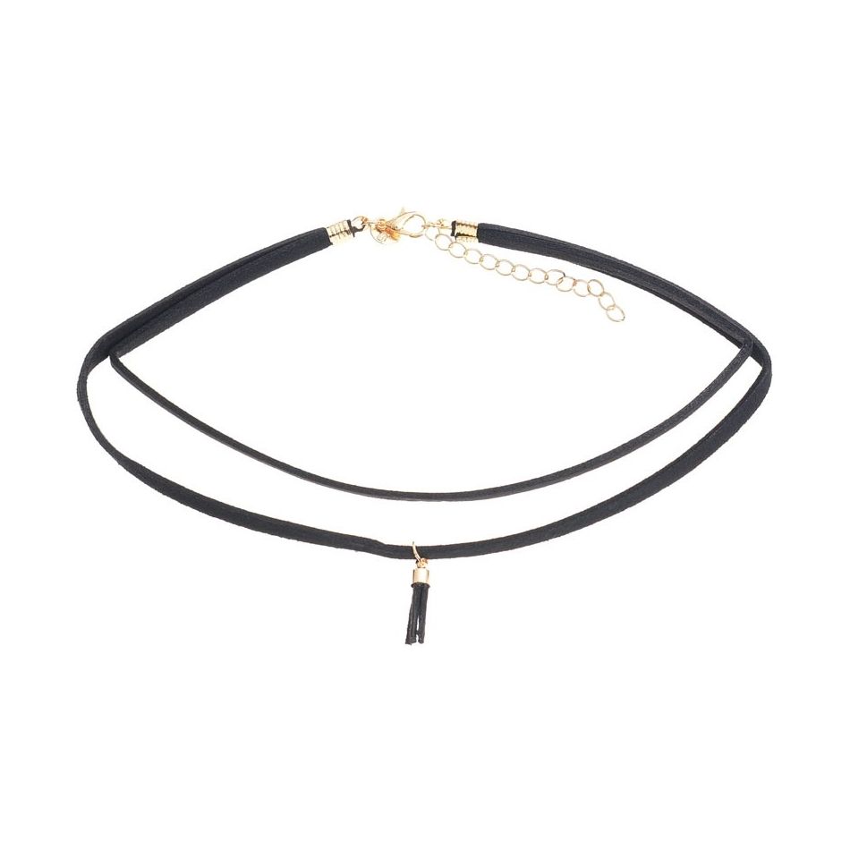 CHOKER DOBLE ANTELINA BORLA COLGANTE