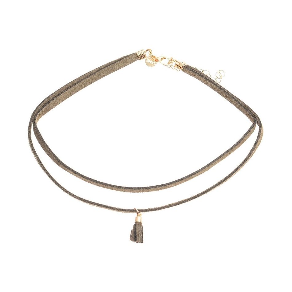 CHOKER DOBLE ANTELINA BORLA COLGANTE