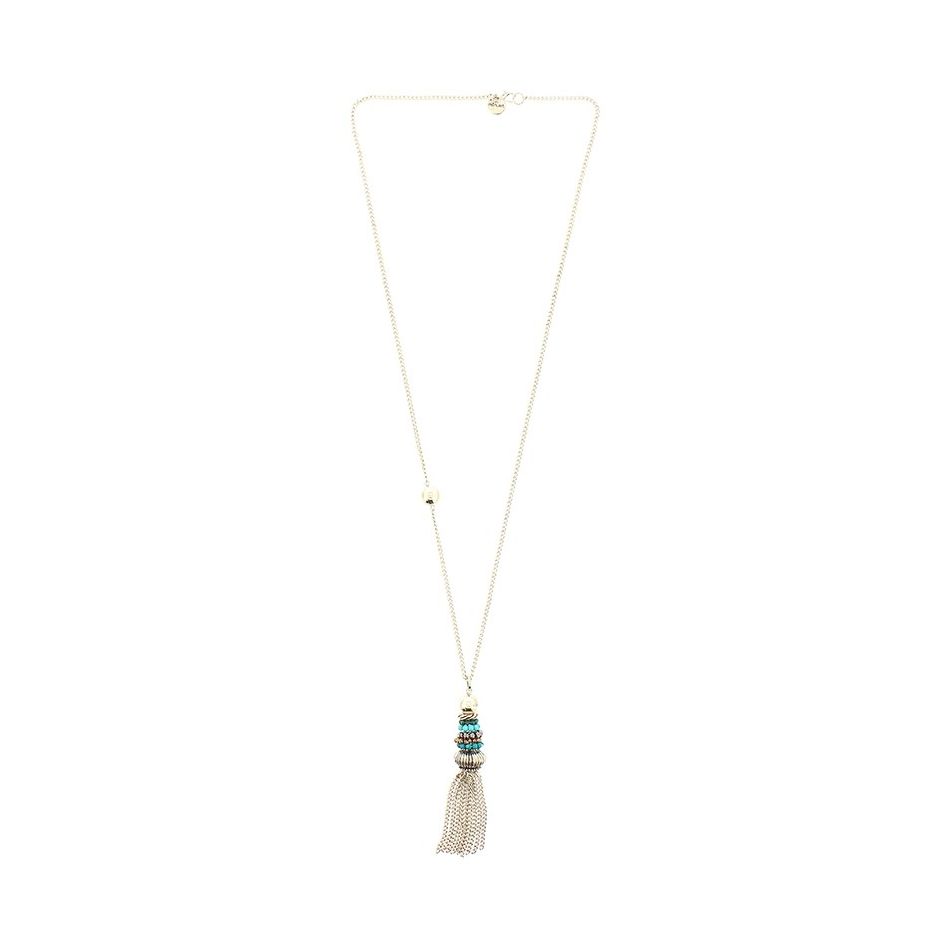 COLLAR LARGO COLGANTE FLECO