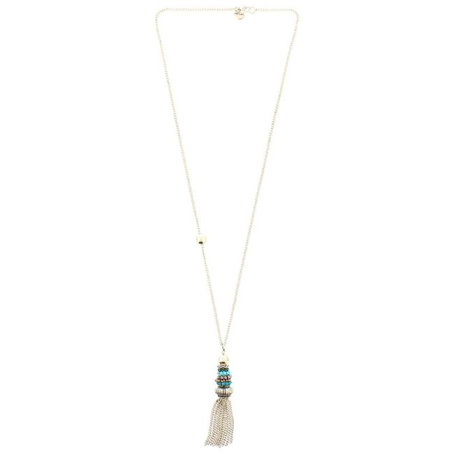 COLLAR LARGO COLGANTE FLECO