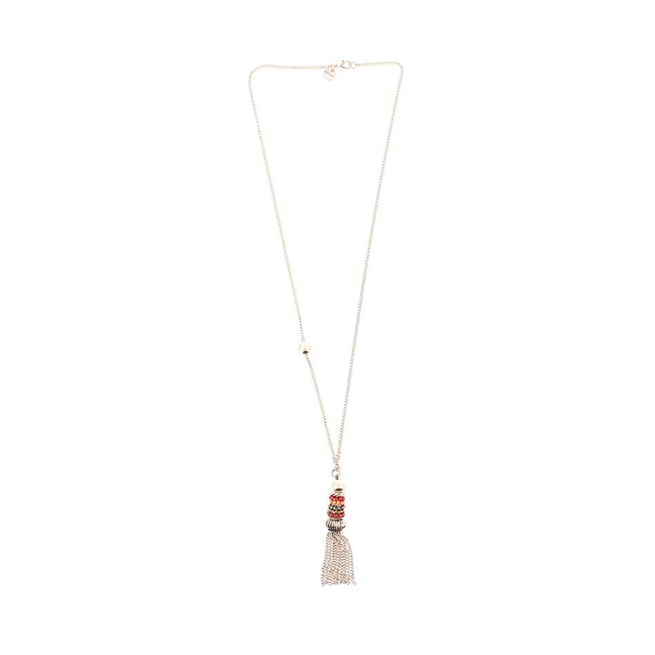 COLLAR LARGO COLGANTE FLECO