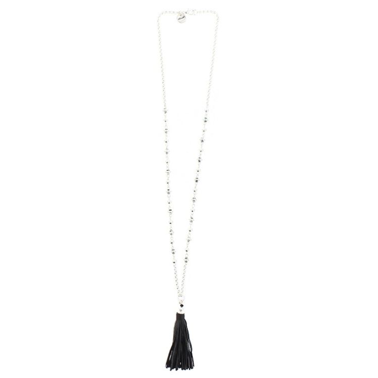 COLLAR LARGO COLGANTE FLECO