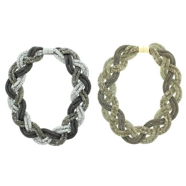 BRAIDED TUBES SHORT NECKLACE