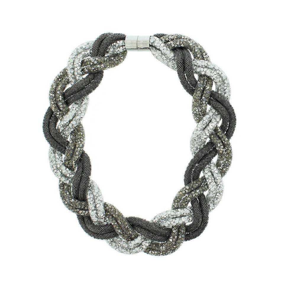 BRAIDED TUBES SHORT NECKLACE