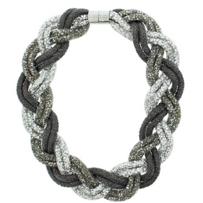 BRAIDED TUBES SHORT NECKLACE