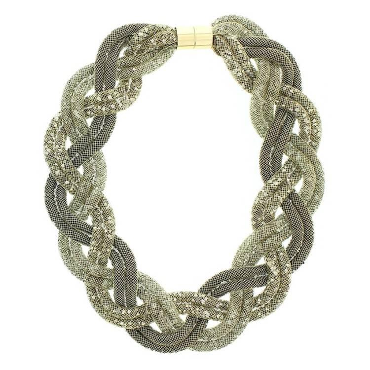 BRAIDED TUBES SHORT NECKLACE 2