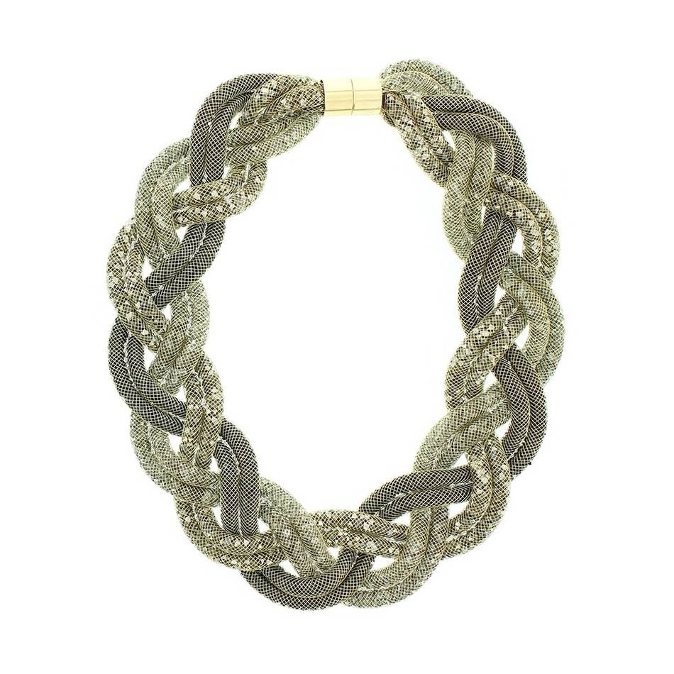 BRAIDED TUBES SHORT NECKLACE