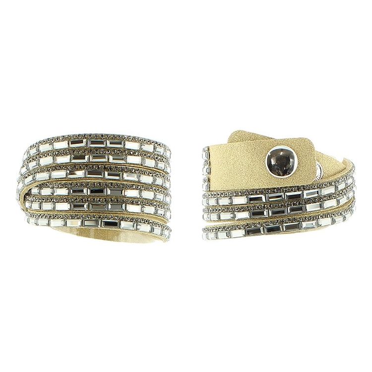 DOUBLE ROUND 3 ROWS BRACELET