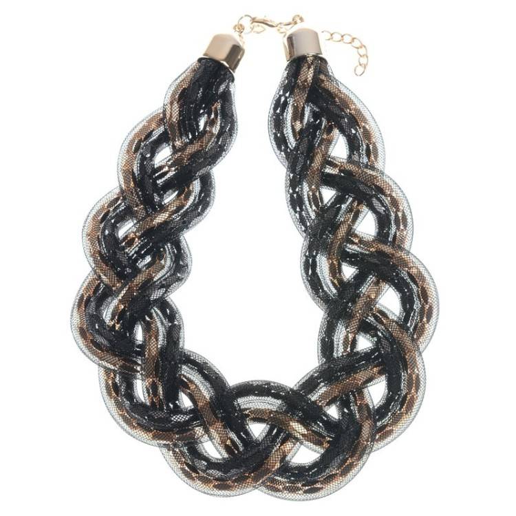 BRAIDED TUBES SHORT NECKLACE 2