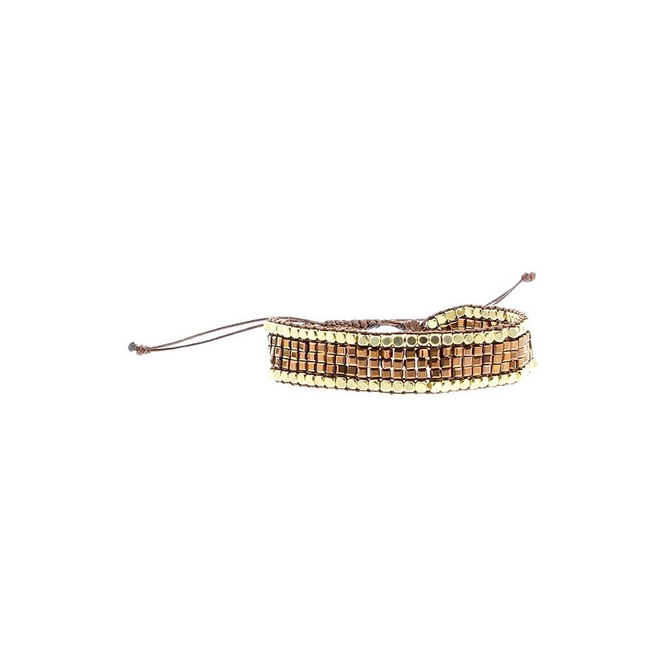 PULSERA  MACRAMÉ CUENTAS
