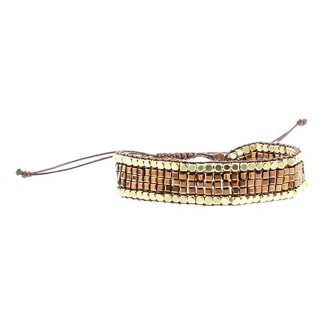 PULSERA  MACRAMÉ CUENTAS