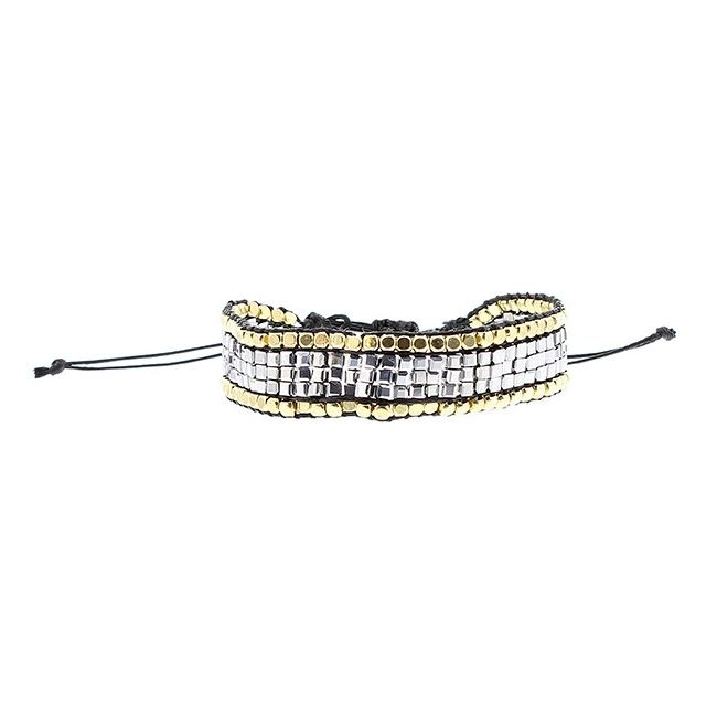 PULSERA  MACRAMÉ CUENTAS
