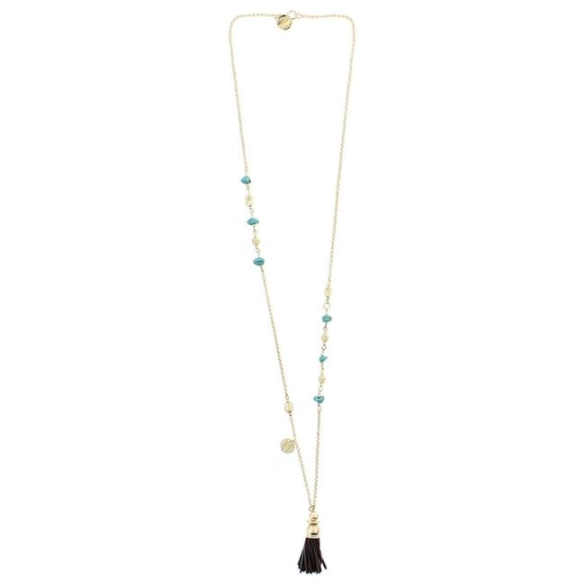 COLLAR LARGO COLGANTE FLECO