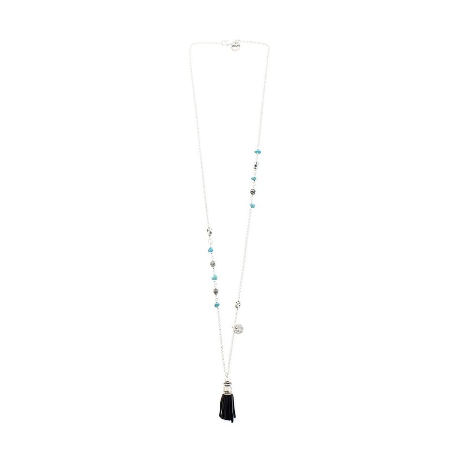 COLLAR LARGO COLGANTE FLECO