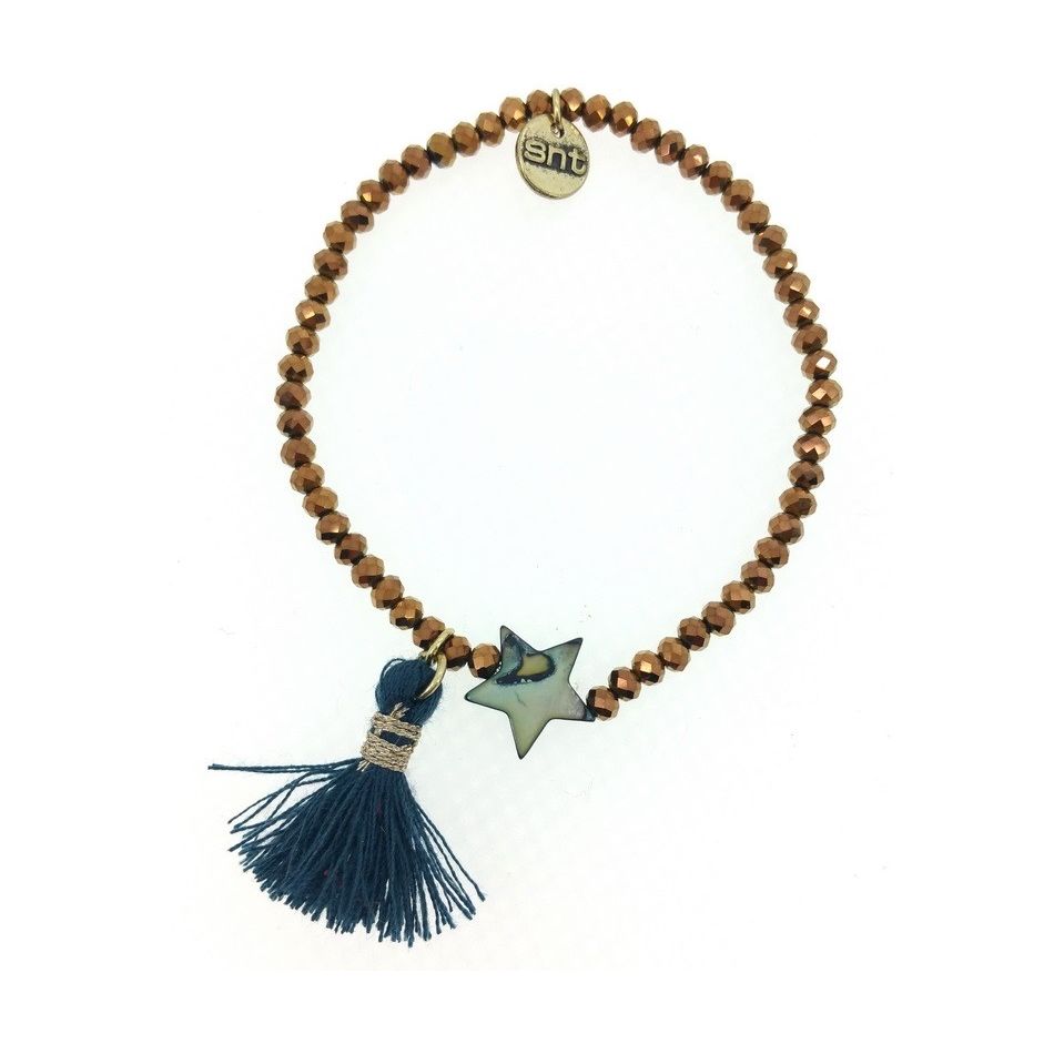 FRINGED FACETED BEADS BRACELET