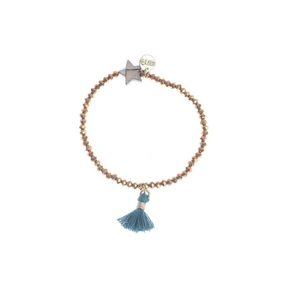 FRINGED FACETED BEADS BRACELET