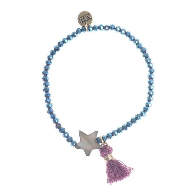 FRINGED FACETED BEADS BRACELET