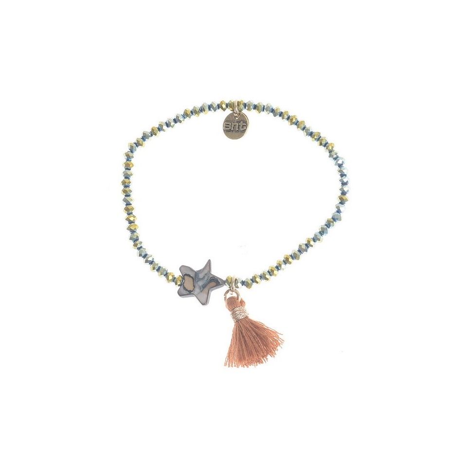 FRINGED FACETED BEADS BRACELET