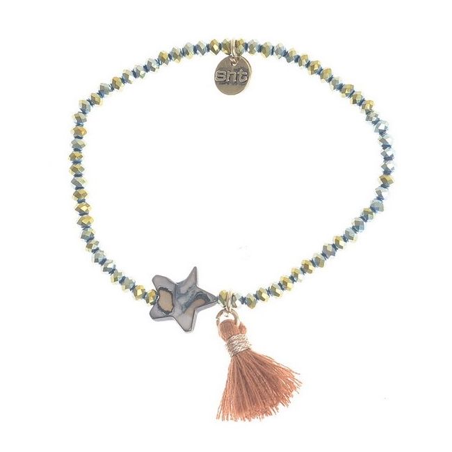 FRINGED FACETED BEADS BRACELET