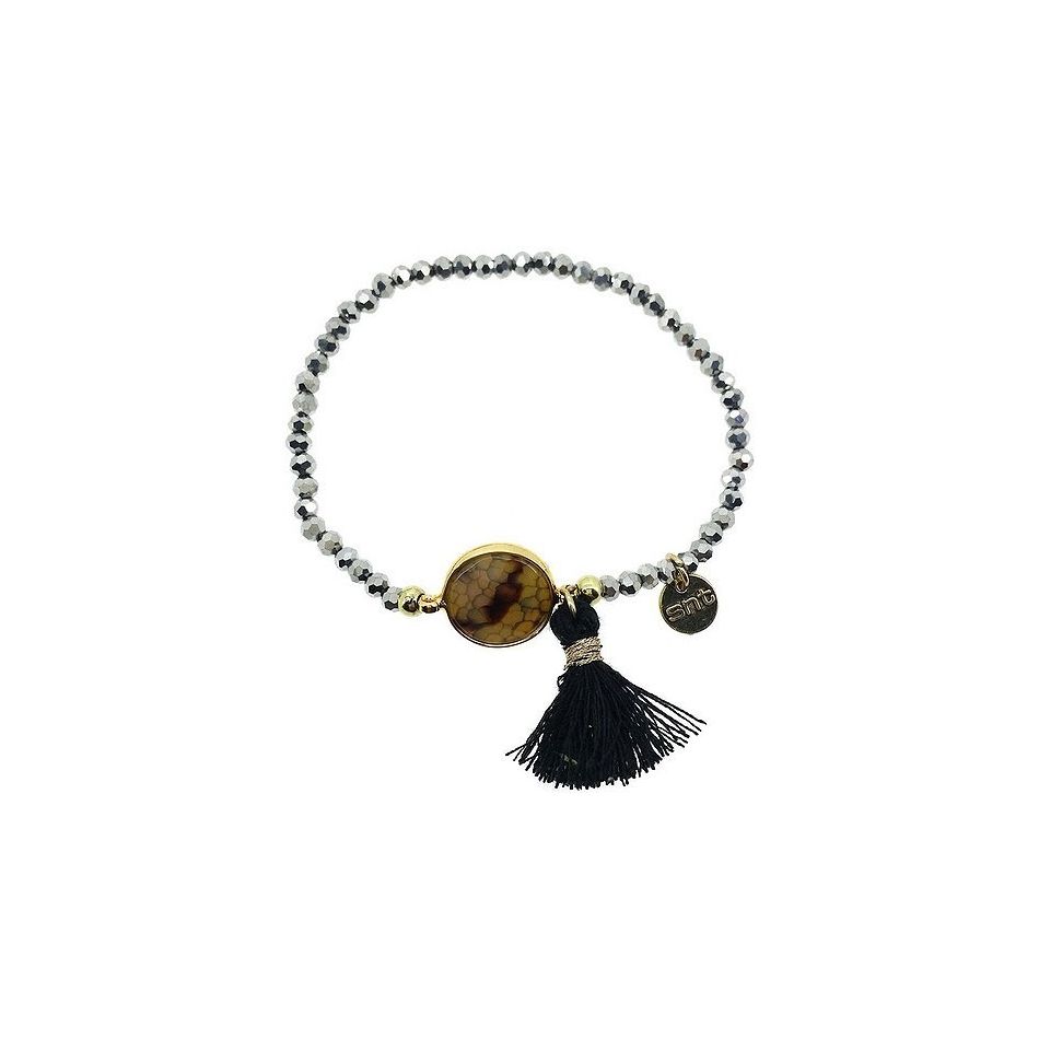 FRINGED FACETED BEADS BRACELET