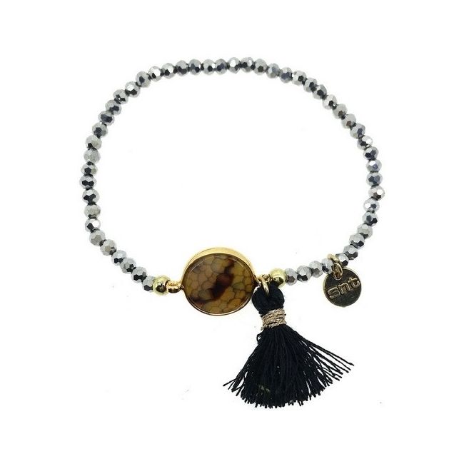 FRINGED FACETED BEADS BRACELET