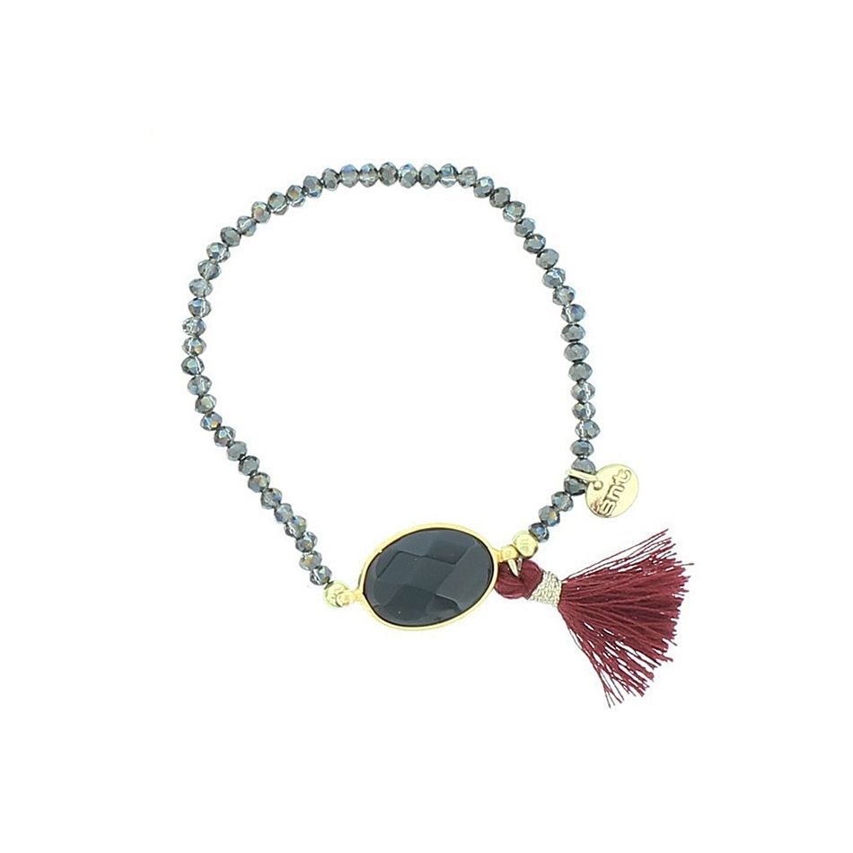 FRINGED FACETED BEADS BRACELET
