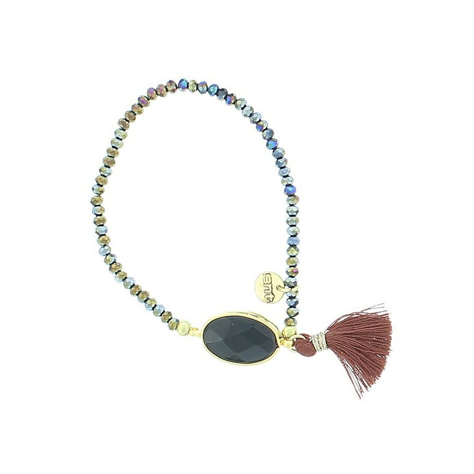 FRINGED FACETED BEADS BRACELET