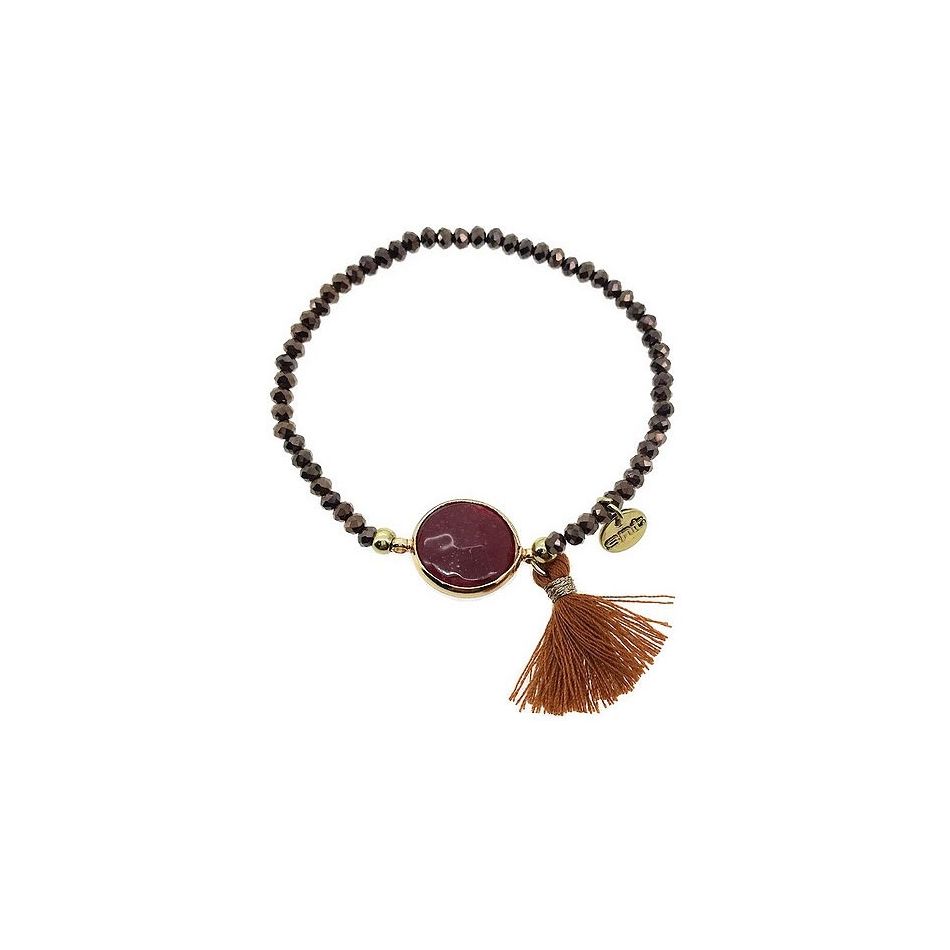 FRINGED FACETED BEADS BRACELET