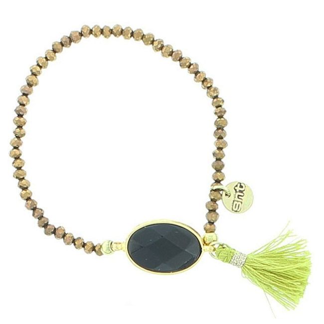 FRINGED FACETED BEADS BRACELET