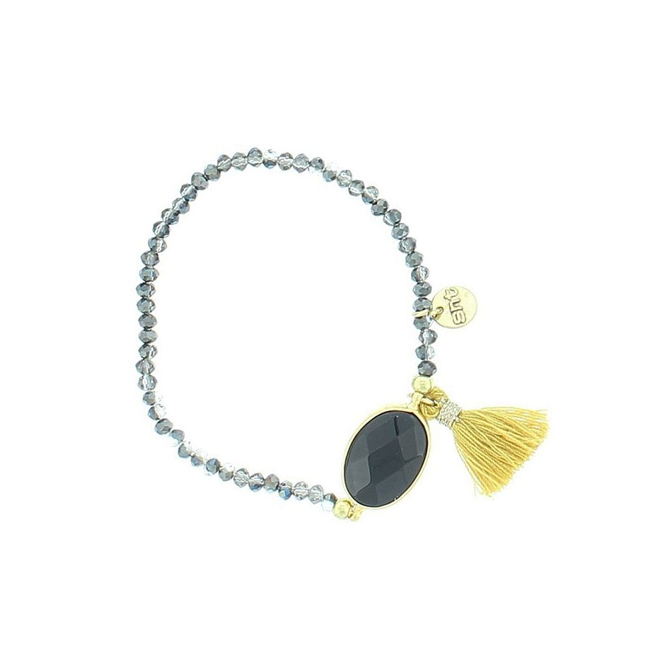 FRINGED FACETED BEADS BRACELET