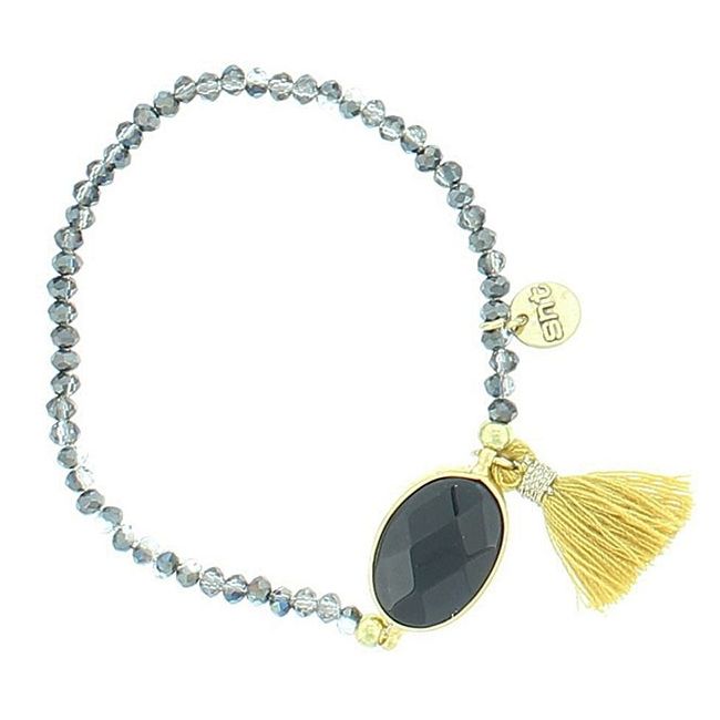 FRINGED FACETED BEADS BRACELET