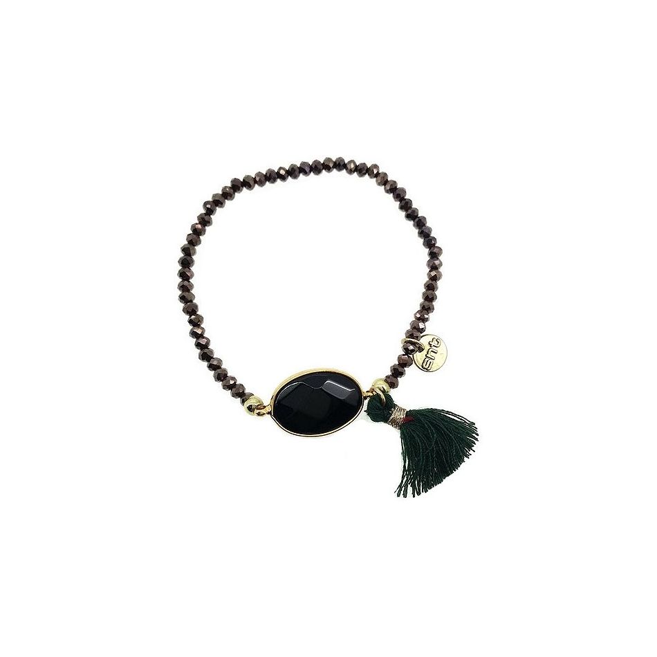 FRINGED FACETED BEADS BRACELET