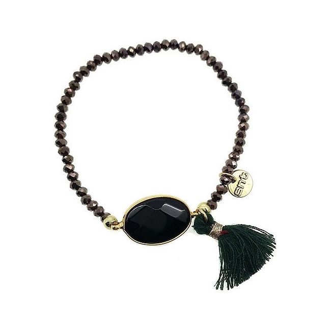 FRINGED FACETED BEADS BRACELET
