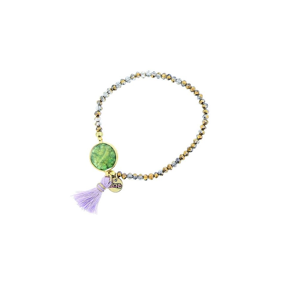 FRINGED FACETED BEADS BRACELET