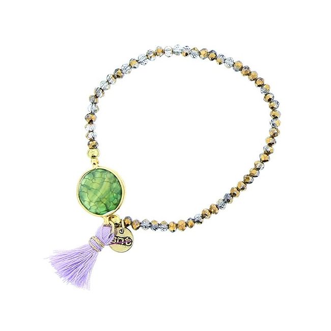 FRINGED FACETED BEADS BRACELET