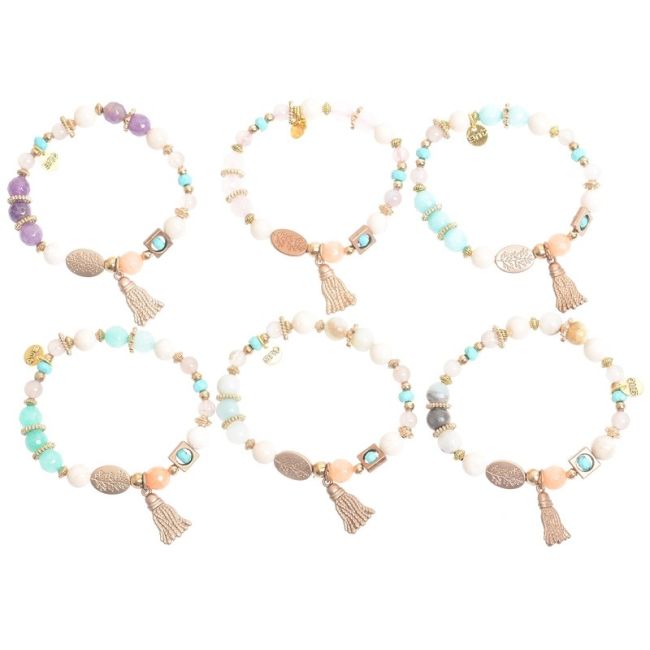 PULSERA CUENTAS PIEDRAS